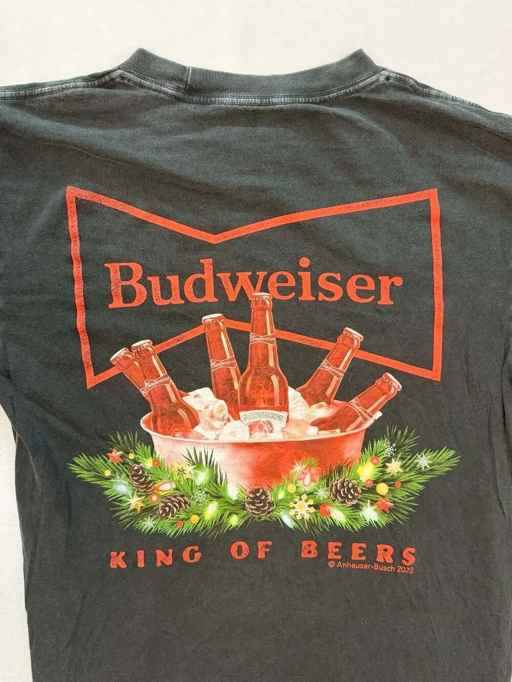 Vintage Salem Budweiser Nascar T Shirt Single Stitch 90's #25 Sz Medium Promo